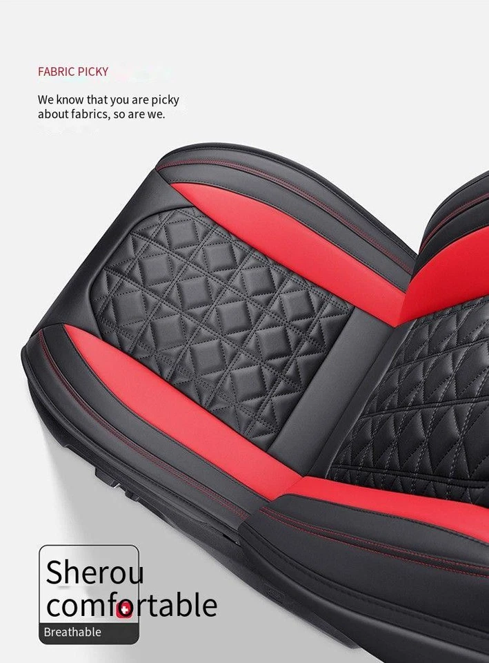 For Chevrolet Silverado GMC 1500 2500 3500HD Leather Car Seats Cover Protector Foto 3 de 4