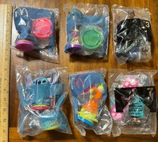 Lot 6 McDonald's Happy meal toys Lilo  Stitch 4 2004  2 2002 NIB New Sealed