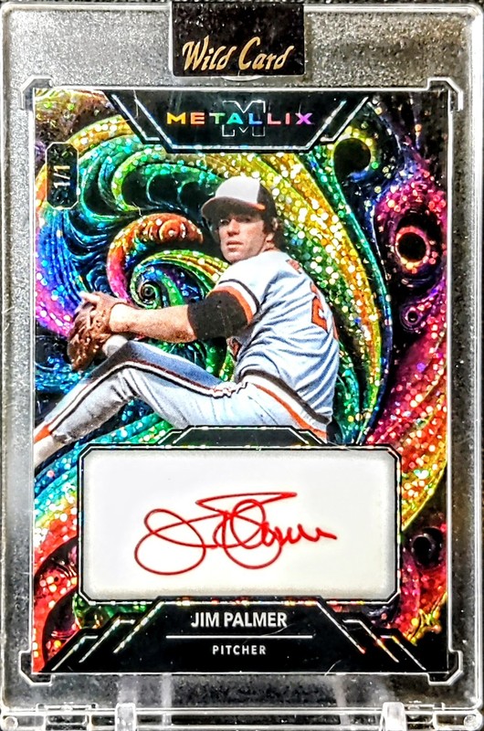 2024 Wild Card Metallix Baseball - Jim Palmer - Sparkle Mega Fractal Auto - 1/1