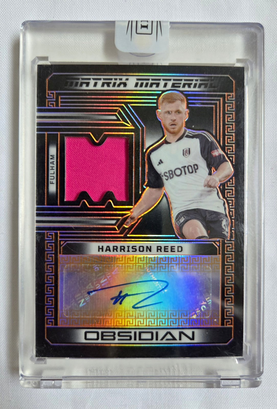 Panini 2023-24 Obsidian Harrison Reed Matrix Material Auto Mem Orange /75 #MM-HR