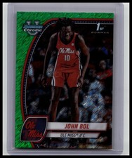 2024-25 Bowman University Chrome #31 John Bol Green Shimmer Refractor