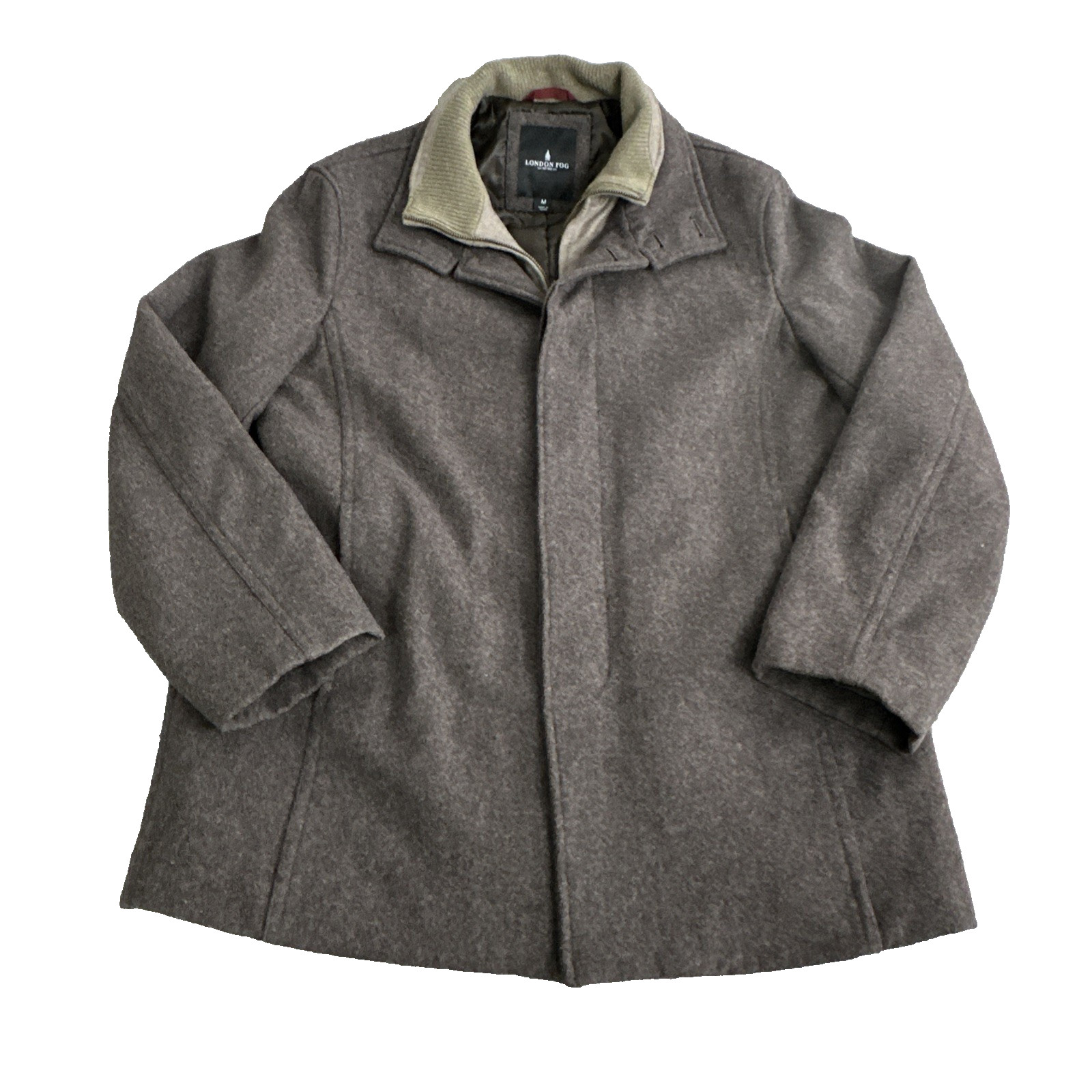 London Fog Men's Wool Coat Gray Winter Overcoat Old Money Quiet Luxury Large