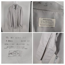 Vintage Manhattan Custom Limited French Cuff Dress Shirt 16.5 Grey Archival USA