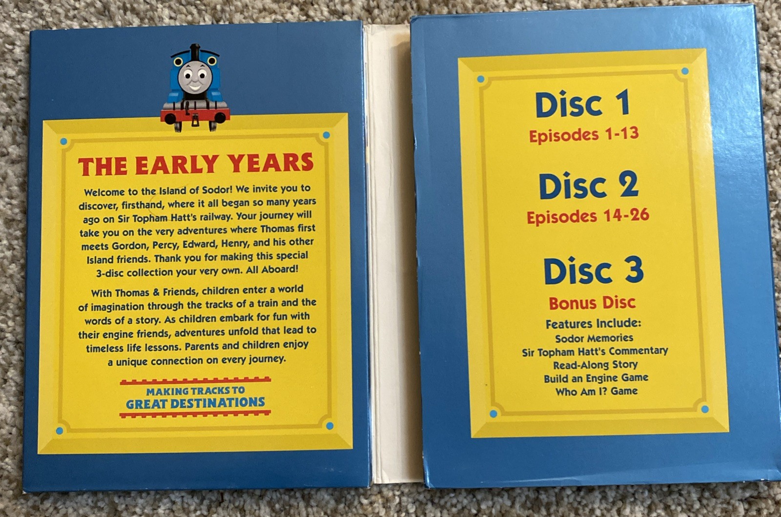 Thomas and Friends: The Early Years (3-Disc DVD Set 2004) RARE Tank Engine