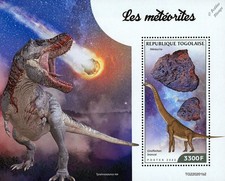 METEORITES Space Rocks/Dinosaurs/Minerals/Geology MNH Stamp Sheet #27 2022 Togo