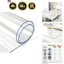 Clear Table Cover Protector 36x60 Inch Waterproof PVC Desk Mat