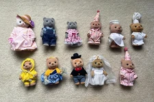 Vintage Calico Critters / Sylvanian Families Lot – 11 Figures (10 Bears   1 Cat)