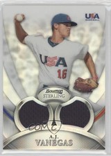 2010 Bowman Sterling USA Baseball Relics Dual Refractor 183/199 AJ Vanegas 0l44