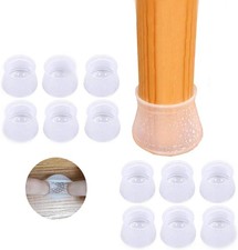 36Pcs Chair Leg Floor Protectors, Square Silicone Chair Leg Protectors Hardwood
