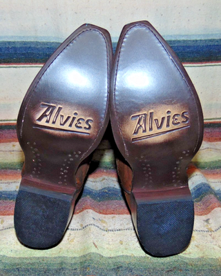Bottes Cowboy Femme Alvies The Guadalupe – Cuir Vache Marron Vieilli – Taille 10B (neuves Avec étiquettes)