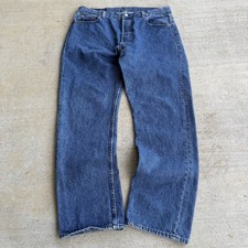 Vintage 90s Faded Button-Fly Levis Jeans Mens 38x30 501XX Made in USA