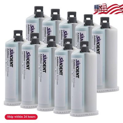 Heavy Body Fast Rapid VPS Dental Impression Material, 10 Cartridges PVS