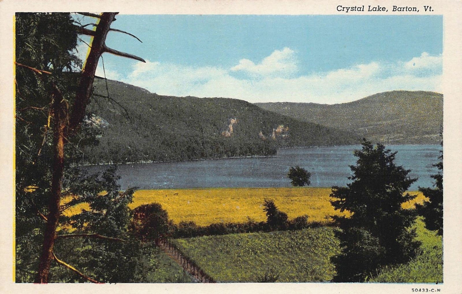 VTG POSTCARD GREEN MOUNTAINS CRYSTAL LAKE BARTON VERMONT VT B23 CURTEICH |  eBay