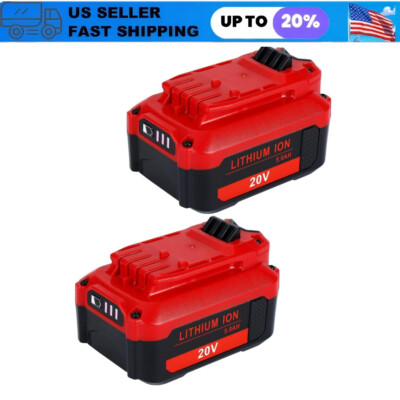 2 PACK CMCB205 5.0Ah 20V V20 MAX Replacement for Craftsman Series Li-ion Battery