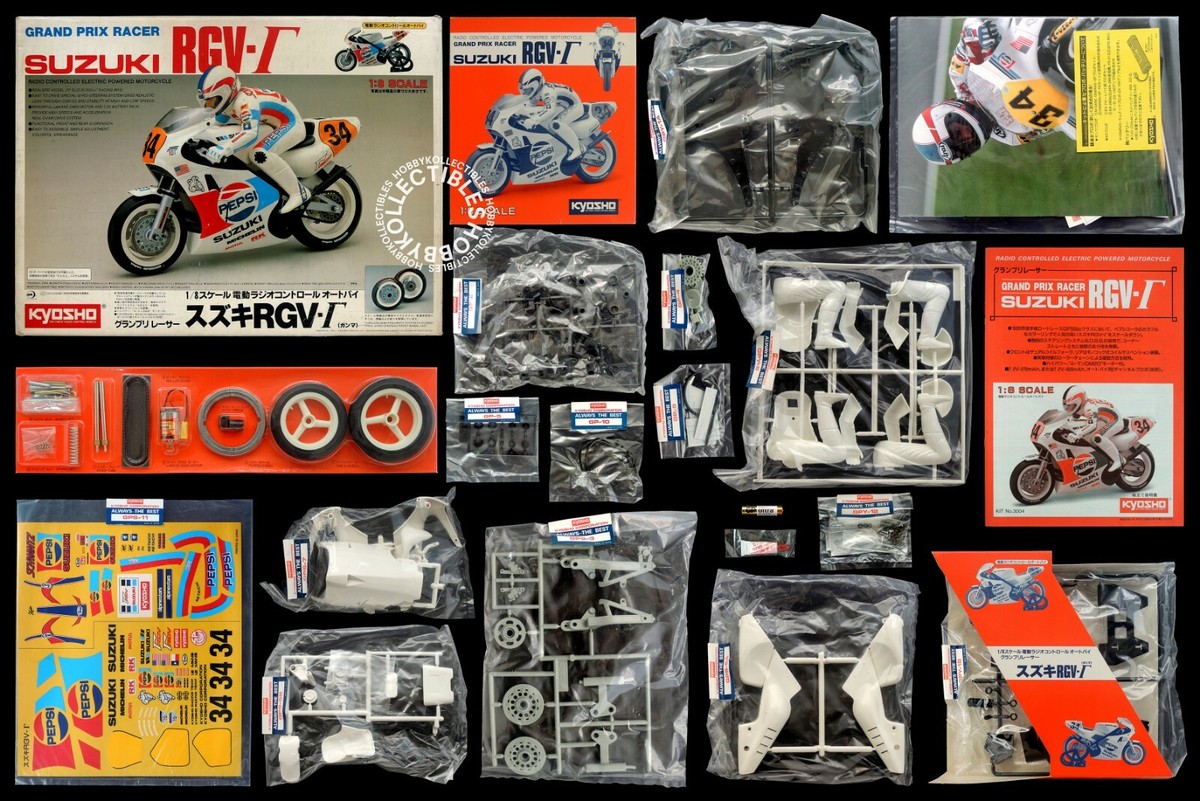 1/8スケール 電動ラジオコントールオートバイ スズキ RGV-γ kyosho Yahoo!オークション - 未組み立て・中古品 KYOSHO 1/8 電動