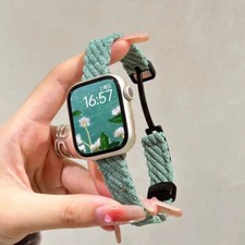 Corduroy Nylon Strap for Apple Watch Series 9 Ultra 8 7 for iWatch 6 5 SE Women