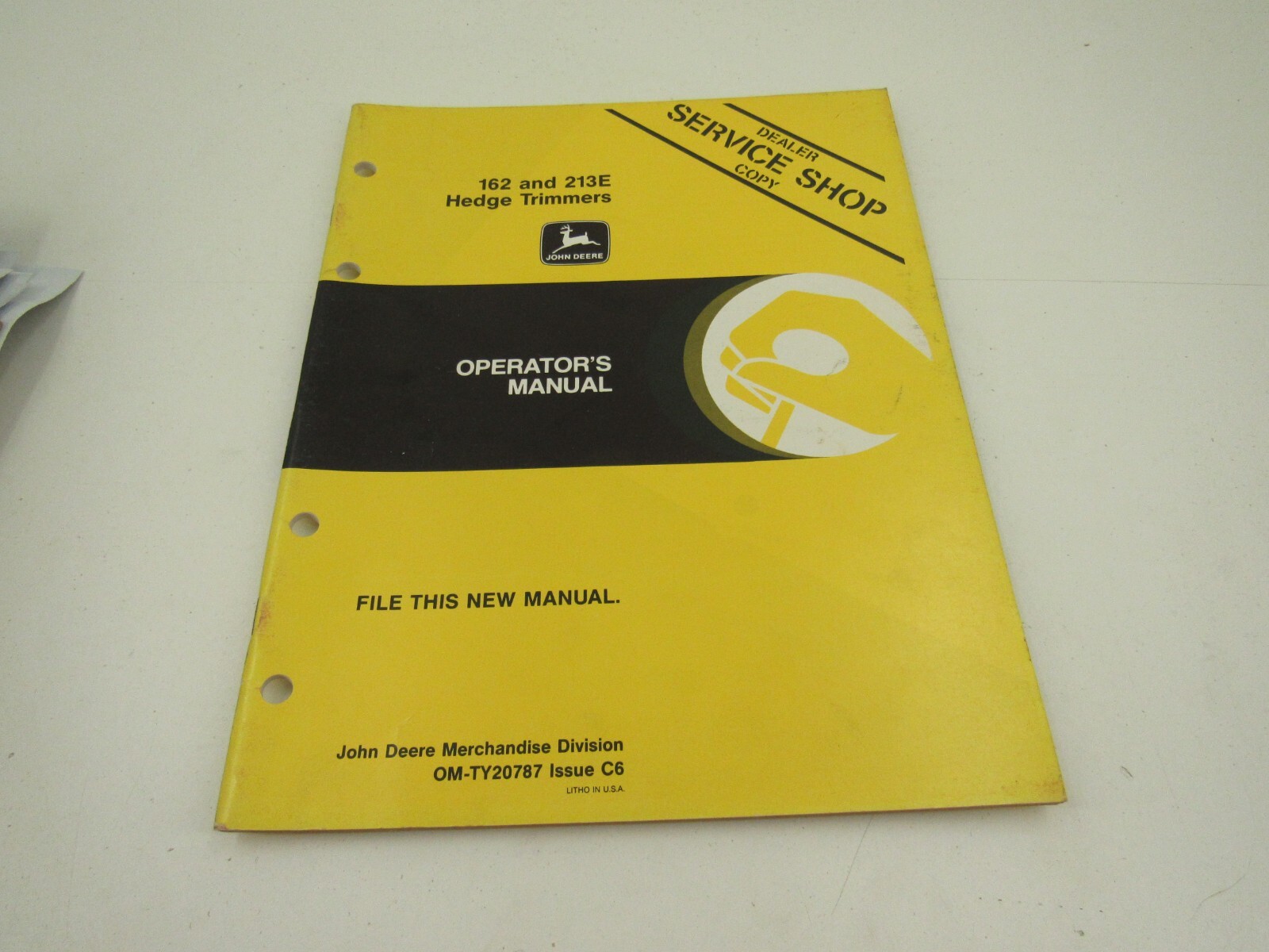 S Operator's Manual Omty20787