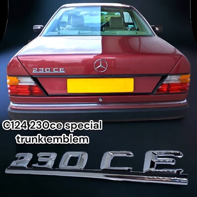 For Mercedes C124 230CE Emblem Rear trunk Boot Badge Chrome ref 