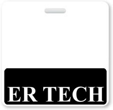 ER TECH Badge Buddy - Horizontal - Hospital ID Card Buddies for ER Technicians