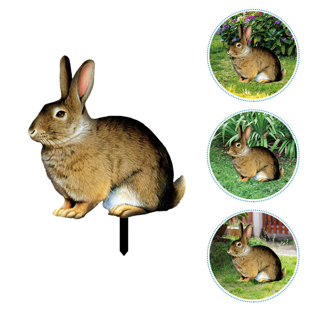 Acrylic Yard Sign Garden Rabbit Statue Sculpture Bunny Decorations