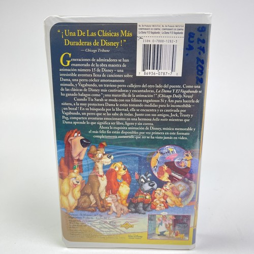 Lady and the Tramp VHS La Dama y el Vagabundo Espanol Spanish - Picture 6 of 8