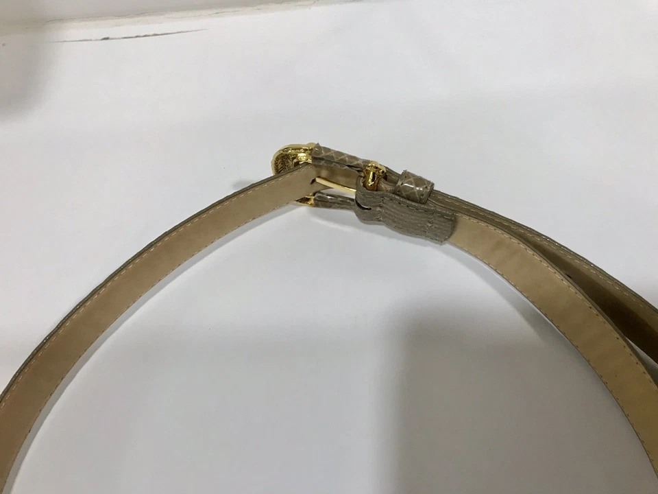 Cinturón piel serpiente Saks Fifth Avenue-9542-M-marrón claro Foto 3 de 4