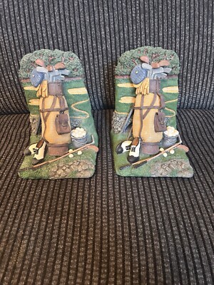  JANUAR SALE  SCHÖNE VINTAGE GOLF BUCHSTÜTZEN VON FIGI GRAPHICS TOLLE DETAILS 