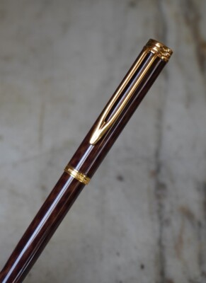Stylo Plume Waterman Gentleman Laque Marbrée Marron - Plume Or 18K Moyen