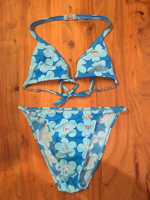 uncle sam Bikini blau silber gr. XS/S wie neu