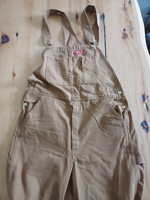 Nr.508 Dickies Latzhose Overall Hellbraun Reißverschluss Cotton Gröse/Size L...