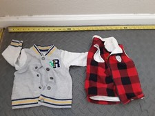 carters 6 to 9 months fleece sweater and vest S80