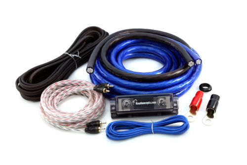 KnuKonceptz Bassik 0 Gauge Amplifier Installation Wiring Amp Kit CCA 1/0 AWG - Picture 1 of 5