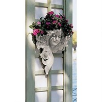 Exquisite French Greenman Wall Sculpture Pretty Flower Holder Outdoor Ornament Exquisite French Greenman Wall Sculpture Pretty Flower Holder Outdoor Ornament