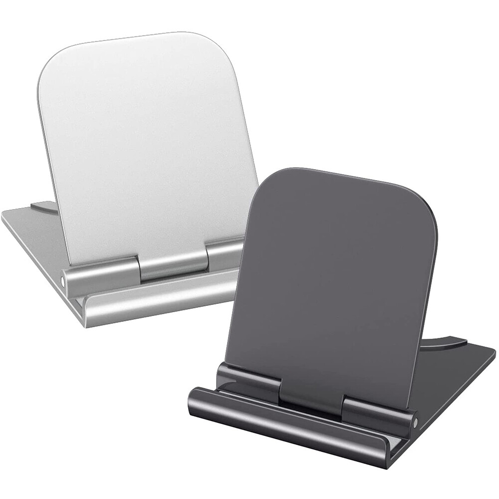2PCS Folding Mobile Phone Desk Stand Holder Mount Cradle For iPhone Sumsung LG