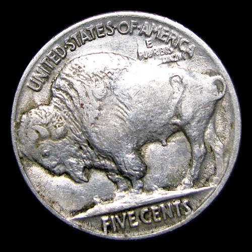 1921 2 Federn Büffelnickel ---- schöne Fehlermünze ---- #058E - Bild 3 von 4