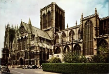 c1970 York Minster Church Cathedral England Oversized Postcard