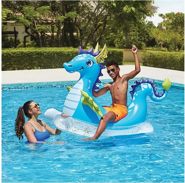 Member s Mark Novelty Ride On Pool Float Style Blue Dragon eBay