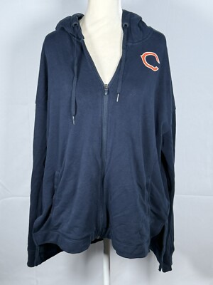Chicago Bears Under Armour Combine Authentic Fleece Hooded Jacket Womens XL Blue