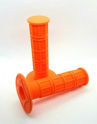 Griffgummi Lenkergriffe Griffe 22/24mm Roller Enduro Motocross Motorrad ORANGE