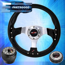 320mm Black Fusion Style Steering Wheel Black Quick Release For 96-15 Civic 320mm Black Fusion Style Steering Wheel Black Quick Release For 96-15 Civic