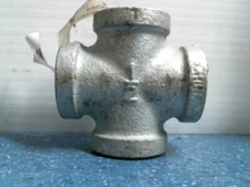 Mueller 511-003BG, 1/2" FIP x 1/2" Dia. FIP Galvanized Cross, FS 