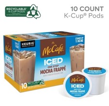McCafe, ICED One Step Mocha Frappe K-Cup Coffee Pods, 10 Count