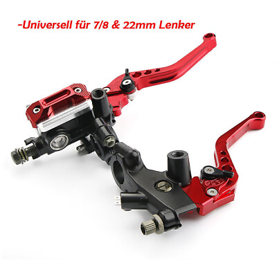 7/8'' 22mm Universal Bremshebel Kupplungshebel Motorrad Lenker Bremszylinder DE