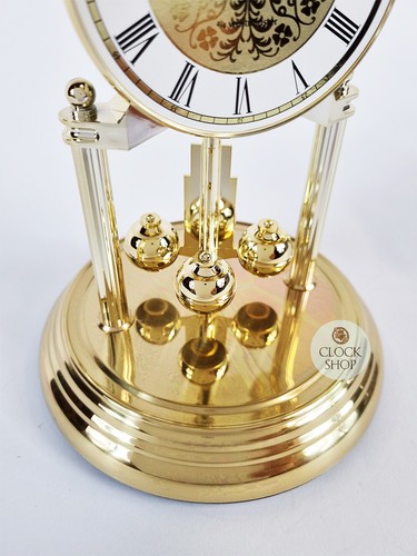 23cm Gold Anniversary Clock With Floral Dial & Westminster Chime By HALLER - Picture 5 of 8