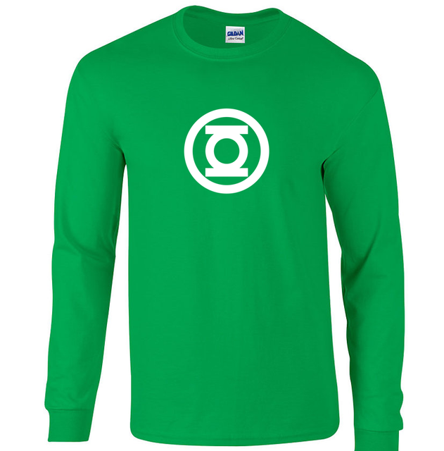 Green Lantern T Shirt Big Bang Sheldon Comics Justice League Long