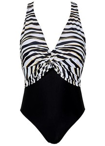 black and gold swimming costume