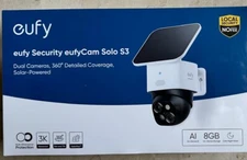 eufy Security SoloCam S3 Solar Powered Outdoor Wireless 3k 360 8X Zoom Camera