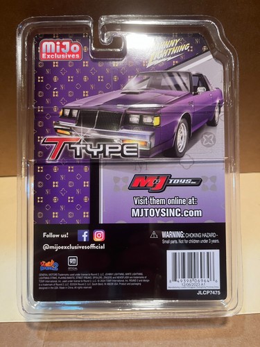 1/64 JOHNNY LIGHTNING MIJO EXCLUSIVES 1987 BUICK T-TYPE PURPLE 1 OF 3600 - Picture 2 of 2