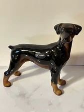 COOPERCRAFT DOBERMAN PORCELAIN DOG FIGURINE , ENGLAND