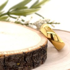 7mm Yellow Gold Tungsten Band Stepped Edge Engraving Christmas Gift Ring For Men